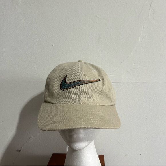 Nike Other - Vintage Nike 90s Swoosh Green Gold Logo Baseball Cap Hat Trucker Retro Dad